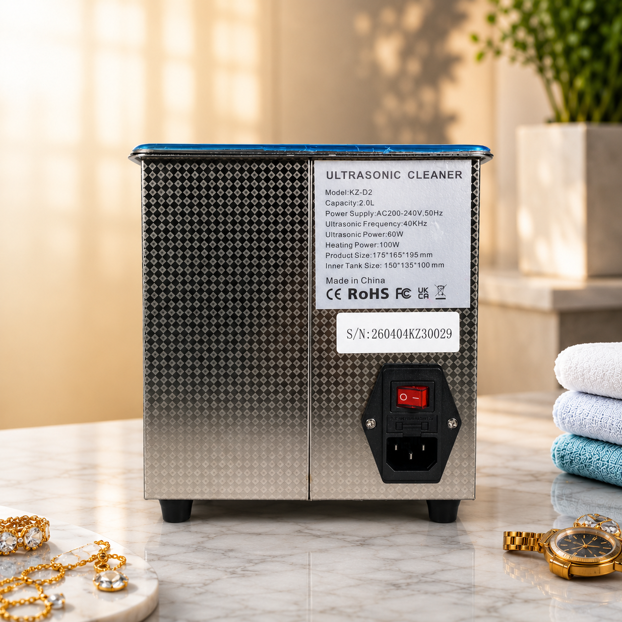 Taffware Mesin Pembersih Perhiasan Ultrasonic Cleaner 2L 60W - KZ-D2 Gambar produk Taffware Mesin Pembersih Perhiasan Ultrasonic Cleaner 2L 60W - KZ-D2 - 2
