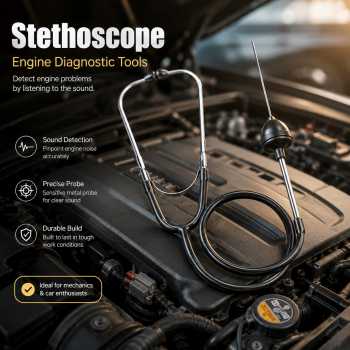 Gambar produk Car Stethoscope Engine Diagnostic Tools Stetoskop Mesin Mobil - W80582