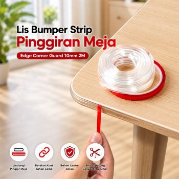 TaffHOME Lis Bumper Strip Pinggiran Meja Edge Corner Guard 10mm 2M