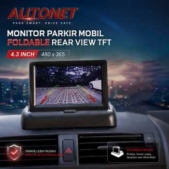 AUTONET Monitor Parkir Mobil Foldable Rear View TFT LCD 4.3 Inch - AU43