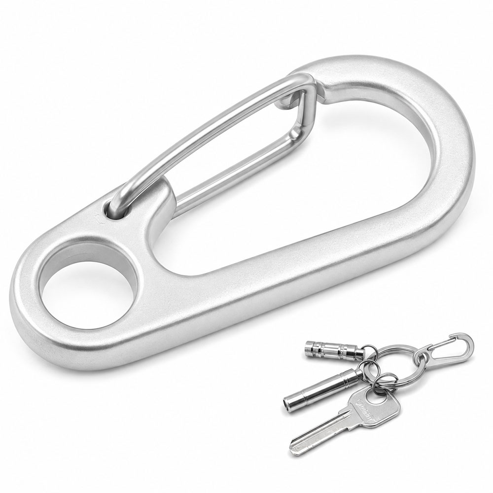 TaffSPORT Karabiner Mini D-type Hanging Keychain EDC Outdoor Metal - AT36 Gambar produk TaffSPORT Karabiner Mini D-type Hanging Keychain EDC Outdoor Metal - AT36 - 1