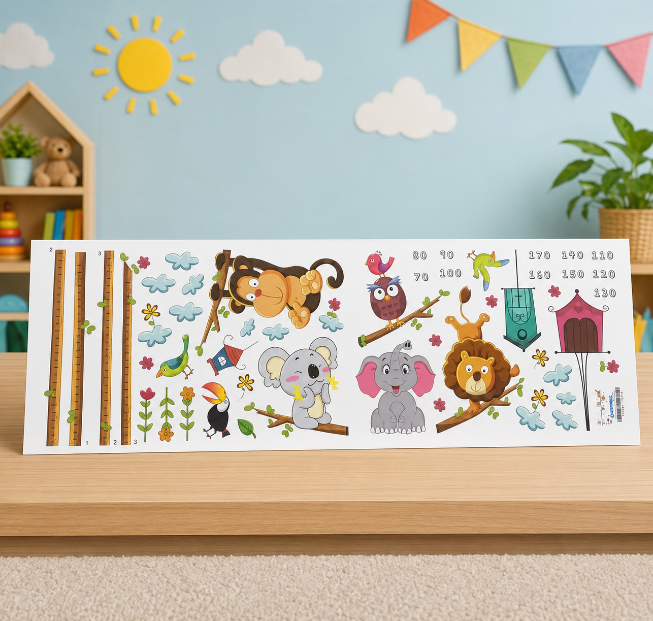 ZOOYOO Wallpaper Stiker Dinding Pengukur Tinggi Badan Anak Room Decor - HM0178 Gambar produk ZOOYOO Wallpaper Stiker Dinding Pengukur Tinggi Badan Anak Room Decor - HM0178 - 4
