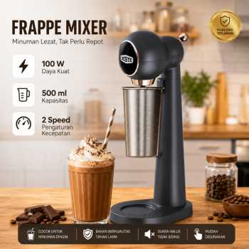 Trieste Frappe Mixer Elektrik Pengaduk Minuman Otomatis LCD 100W 500ml - HSM-731
