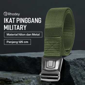 Rhodey Gesper Tali Ikat Pinggang Pria Military Tactical Nilon 125cm - S2732