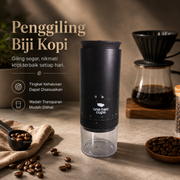 One Two Cups Penggiling Kopi Elektrik Coffee Grinder 2000mAh - HB-990
