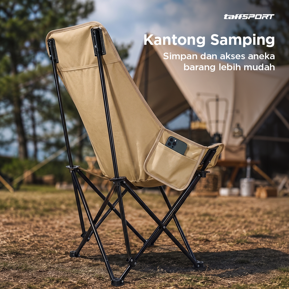 Gambar produk TaffSPORT Kursi Lipat Outdoor Camping Portable Oxford Folding Chair - FO021 - 4