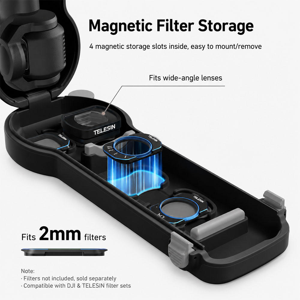 TELESIN Protective Case Pelindung Kamera Aksi DisAdv DJI Osmo Pocket 4 - S6-FMS-29BK-TDJ Gambar produk TELESIN Protective Case Pelindung Kamera Aksi DisAdv DJI Osmo Pocket 4 - S6-FMS-29BK-TDJ - 3