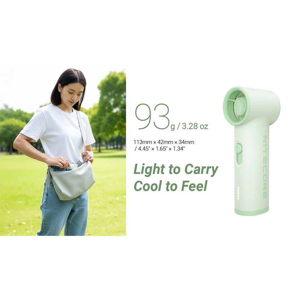 Gambar produk NITECORE Kipas Angin Mini Portable 5 Speed Level 2600mAh - NEF01 Lite - 7