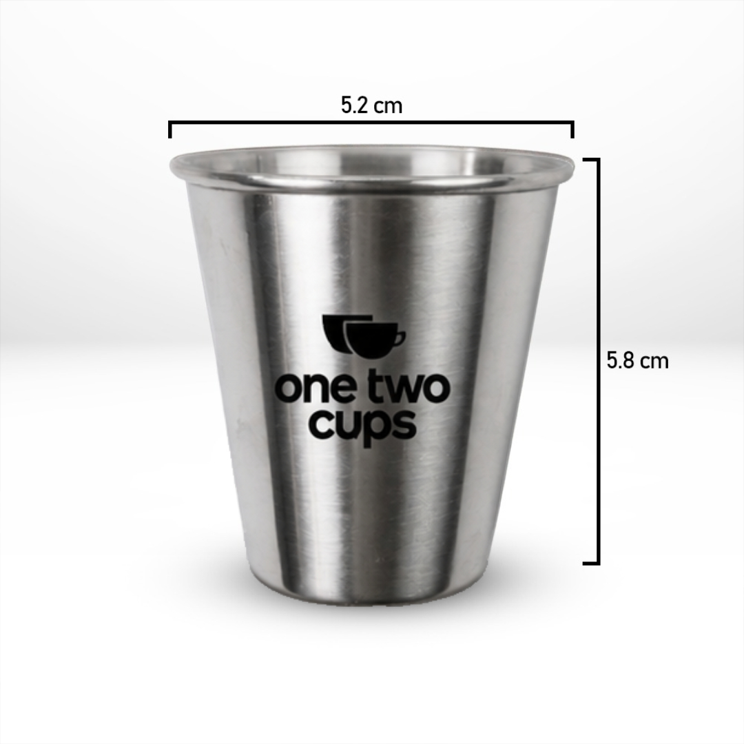 One Two Cups Set Gelas Camping Stainless Steel Travel Mug 70ml 4 PCS - S410 Gambar produk One Two Cups Set Gelas Camping Stainless Steel Travel Mug 70ml 4 PCS - S410 - 5
