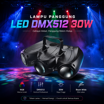 ALiEN Lampu Sorot Panggung LED Spotlight Stage RGB DMX512 240V 30W - BC201
