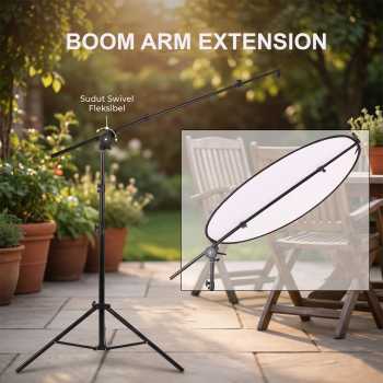 Gambar produk TaffSTUDIO Boom Arm Swivel Extension Reflector Diffuser Clamp - CD-60