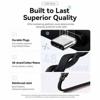 Gambar produk ESSAGER Kabel Data USB A to Type C Fast Charging 7A 100W - ES-X78 - 7