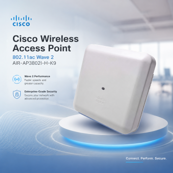 Cisco Wireless Access Point AP 802.11ac Wave 2 - AIR-AP3802I-H-K9