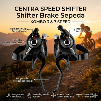 Gambar produk TaffSPORT Centra Speed Shifter Brake Gigi Sepeda 3 dan 7 Speed 2 PCS