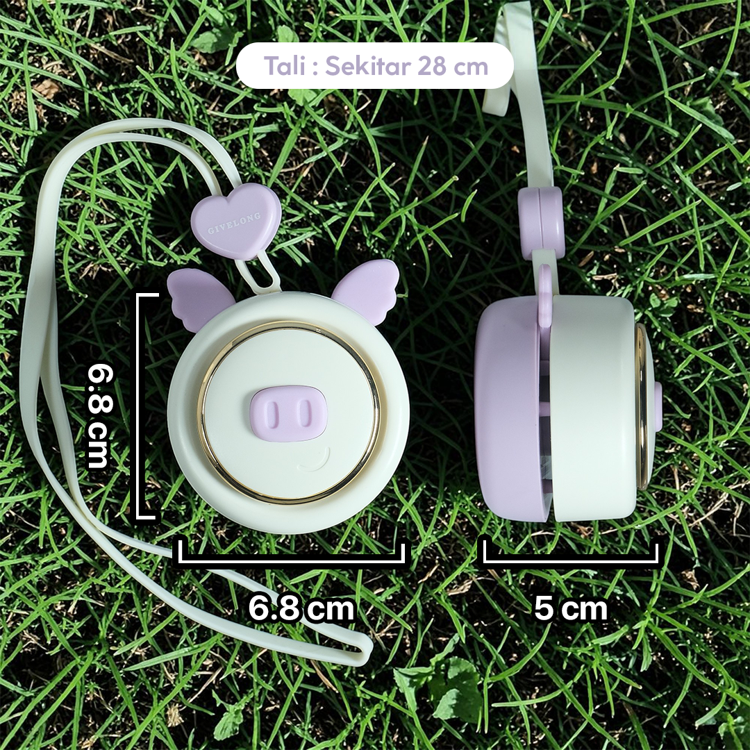 GIVELONG Kipas Angin Portable Flying Pig Mini Cooling Fan 500mAh - GL101 Gambar produk GIVELONG Kipas Angin Portable Flying Pig Mini Cooling Fan 500mAh - GL101 - 8