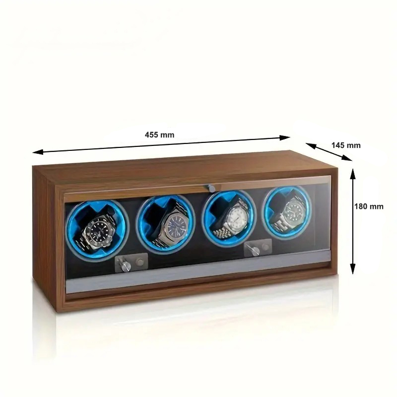Simple Wishes Kotak Jam Tangan Putar Otomatis Watch Winder LED 4 Slot - SKW164-B Gambar produk Simple Wishes Kotak Jam Tangan Putar Otomatis Watch Winder LED 4 Slot - SKW164-B - 7