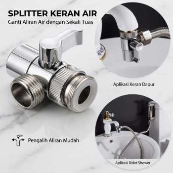 CHITOP Splitter Keran Air Sink Diverter Valve Water Tap Connector - CH22