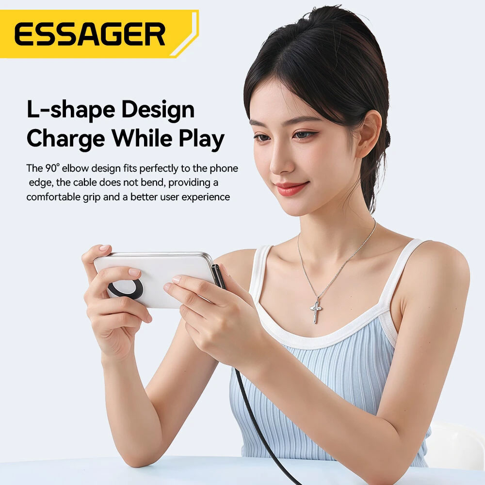 Gambar produk ESSAGER Kabel Data USB Type C to Type C Fast Charging 5A 100W 1M - ES-X78 - 5