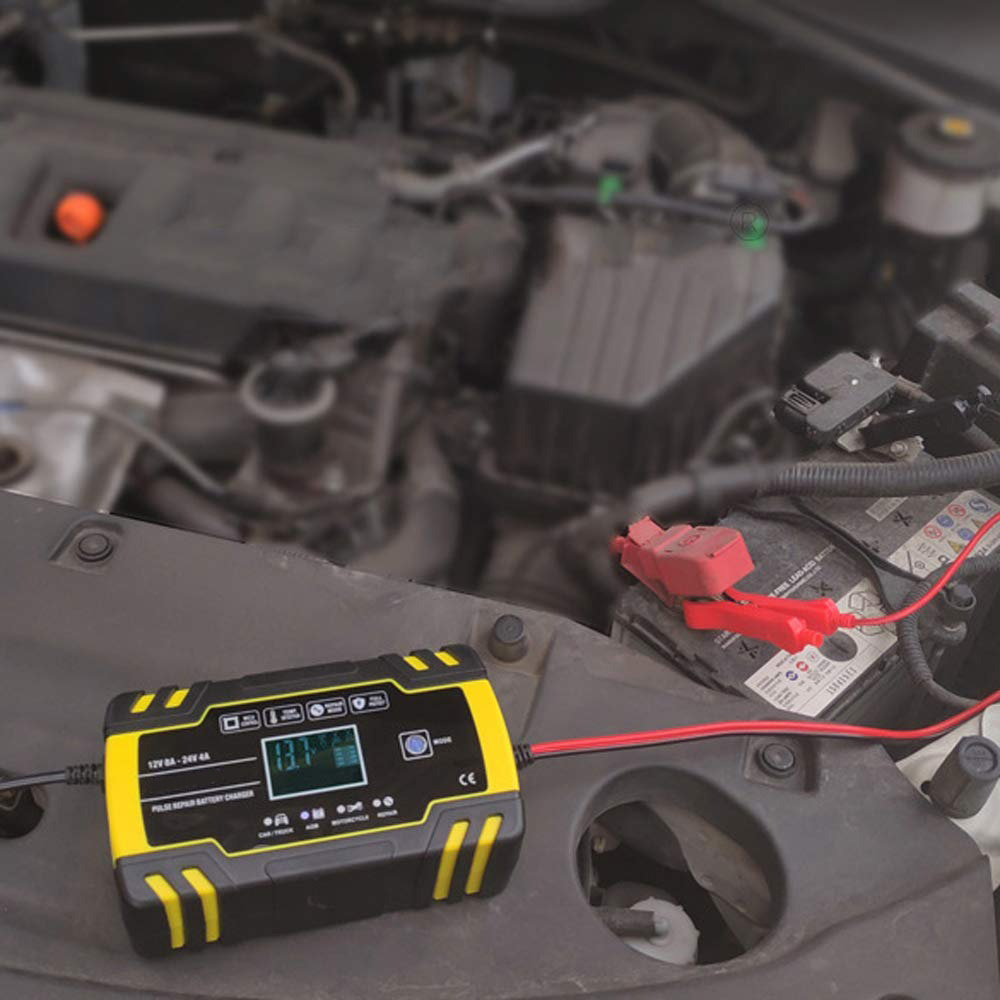 FOXSUR Charger Aki Mobil Motor Intelligent Battery Charger 12/24V 8A - FBC122408D Gambar produk FOXSUR Charger Aki Mobil Motor Intelligent Battery Charger 12/24V 8A - FBC122408D - 4