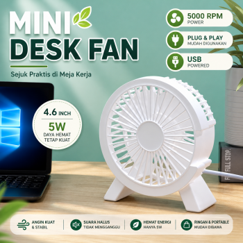 OLOEY Kipas Angin Meja Mini Desk Fan USB 4.6 Inch 5W - YLG-C06