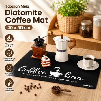 TaffHOME Tatakan Meja Alas Pengering Diatomite Coffee Mat 40x50cm - D-30