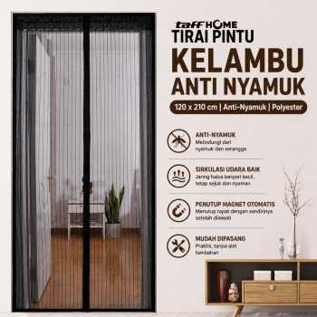 TaffHOME Tirai Pintu Anti Nyamuk DIY Kelambu Magnetic Door - HW121