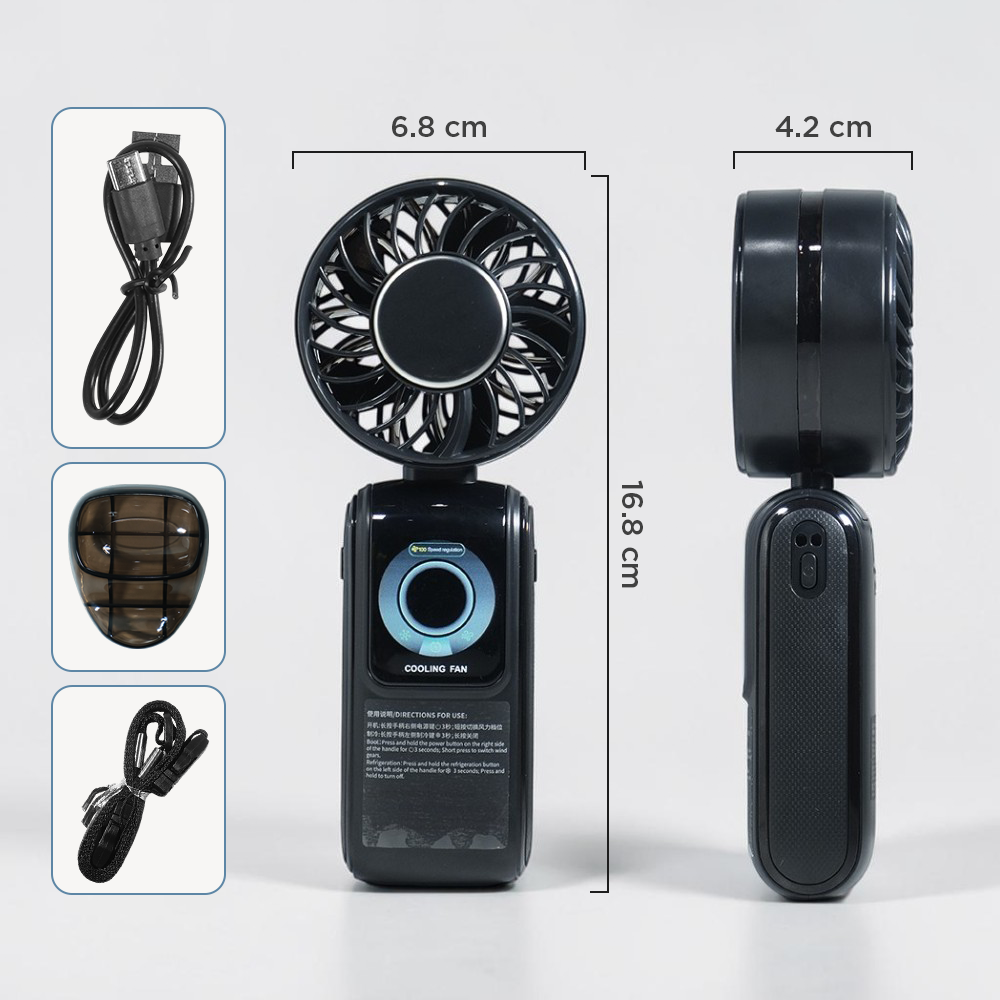 OSBR Kipas Mini Lipat Portable Handheld Folding Fan 3600mAh - N106 Gambar produk OSBR Kipas Mini Lipat Portable Handheld Folding Fan 3600mAh - N106 - 8