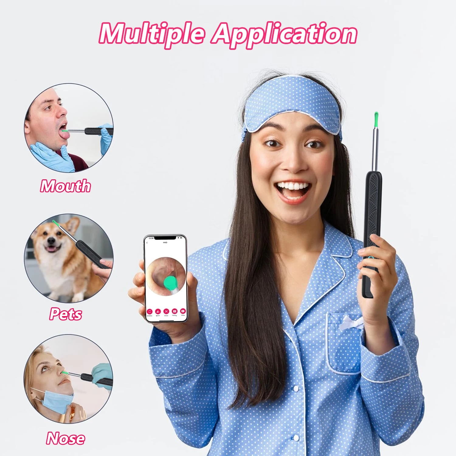 NATFIRE Kamera Pembersih Telinga Korek Kuping Otoskop Endoscope 3MP - NE3-E Gambar produk NATFIRE Kamera Pembersih Telinga Korek Kuping Otoskop Endoscope 3MP - NE3-E - Kemasan