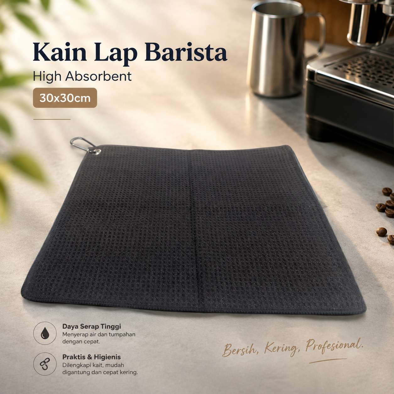 VXH Kain Lap Barista Cleaning Waffle Towel High Absorbent 30x30cm - V-30 Gambar produk VXH Kain Lap Barista Cleaning Waffle Towel High Absorbent 30x30cm - V-30 - Utama