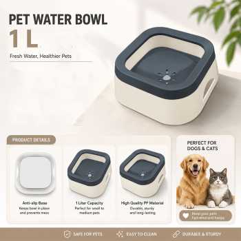 Gemelle Tempat Minum Anjing Kucing Pet Water Bowl Floating 1L - ELS-B005