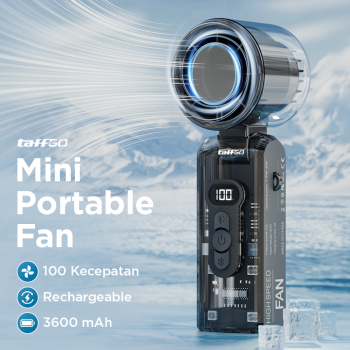 TaffGO Kipas Angin Portable Genggam Turbo Mini Cooling Fan 3600mAh - FC8