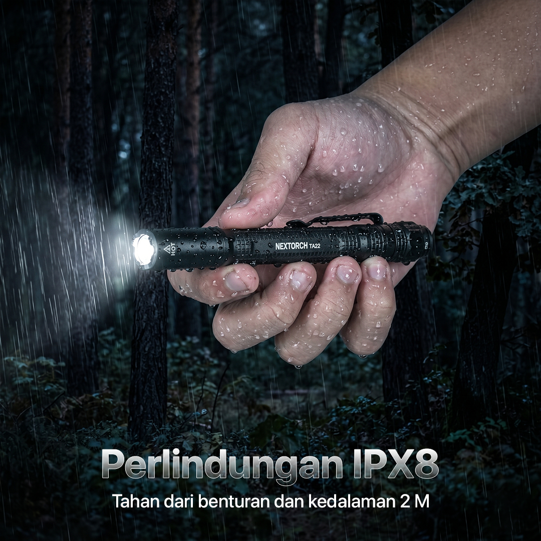 NEXTORCH Lampu Senter LED Mini Penlight Tactical USB Type C 850 Lumens - TA22 Gambar produk NEXTORCH Lampu Senter LED Mini Penlight Tactical USB Type C 850 Lumens - TA22 - 5