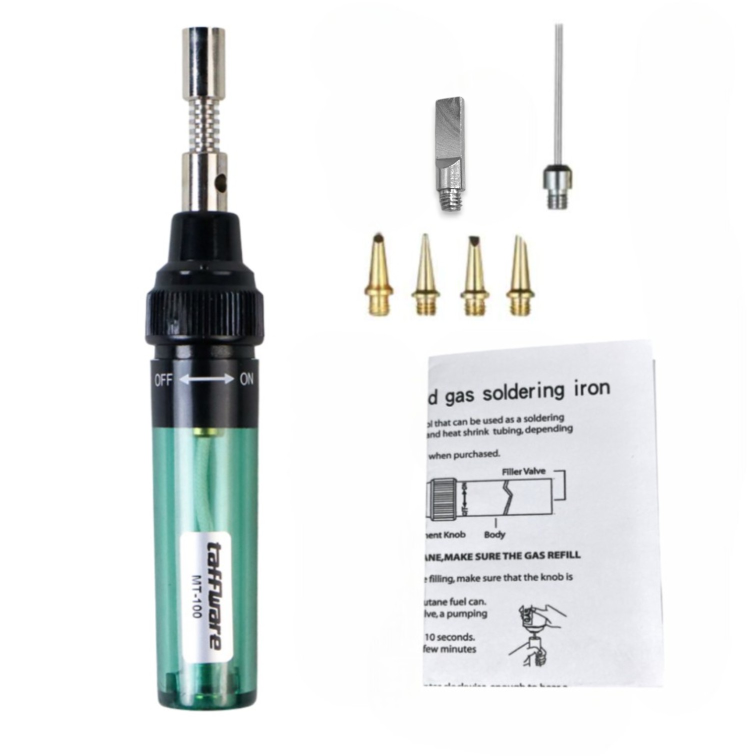 Taffware Solder Gas Butane Portable Iron Pen - MT-100 Gambar produk Taffware Solder Gas Butane Portable Iron Pen - MT-100 - 6