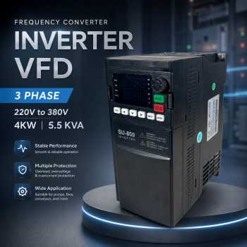 SUSWE Frequency Converter Inverter VFD 3 Phase 220V to 380V 4KW - SU800-4R0G1