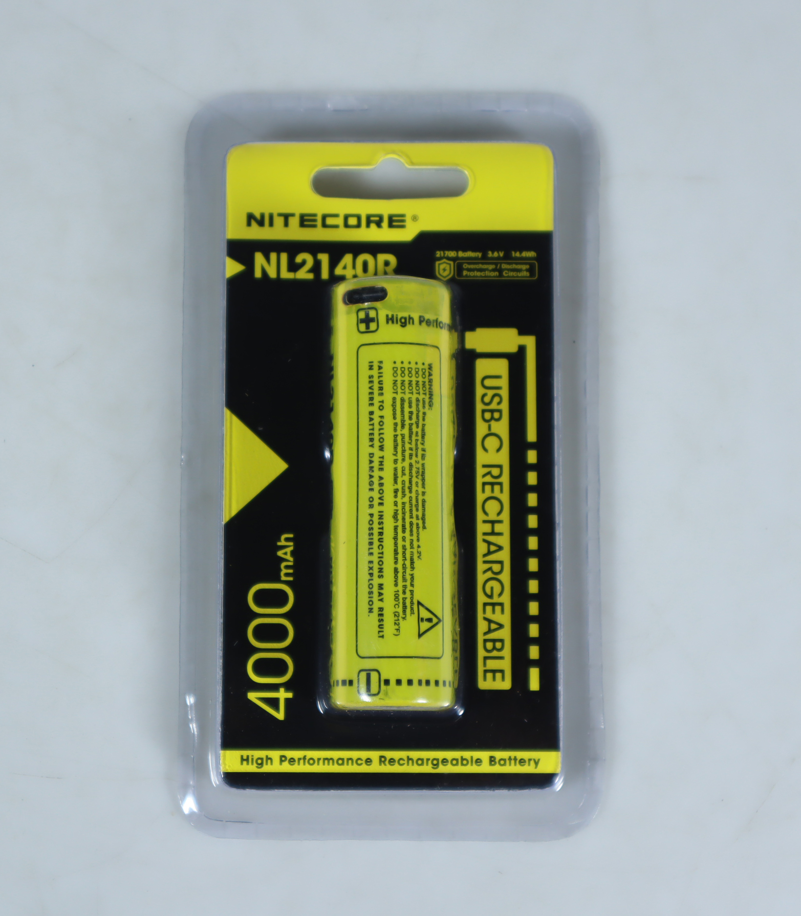 Gambar produk NITECORE Baterai Rechargeable Li-ion 21700 3.6V 5A 4000mAh 1 PCS - NL2140R - Kemasan