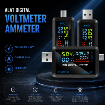 MORDENS Alat Digital Voltmeter Ammeter Pengukur Listrik DC LCD - MR545