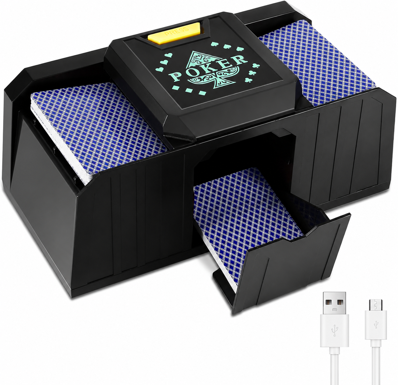 SIL Mesin Kocok Kartu Otomatis 2 Deck Shuffle Machine Bridge UNO Games Sensor Induksi - S-44 Gambar produk SIL Mesin Kocok Kartu Otomatis 2 Deck Shuffle Machine Bridge UNO Games Sensor Induksi - S-44 - 6