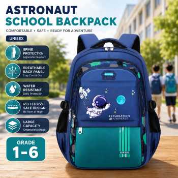 TKSB Tas Ransel Sekolah Anak Astronot Breathable Waterproof Safety - LI-50