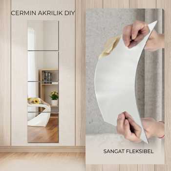 LEVO Cermin Akrilik DIY Bathroom Mirrors Acrylic Wall Decorations - L01