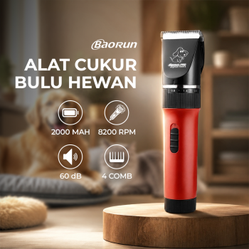 BaoRun Alat Cukur Bulu Hewan Anjing Kucing Domba 8200RPM 2000mAh 240V - P6