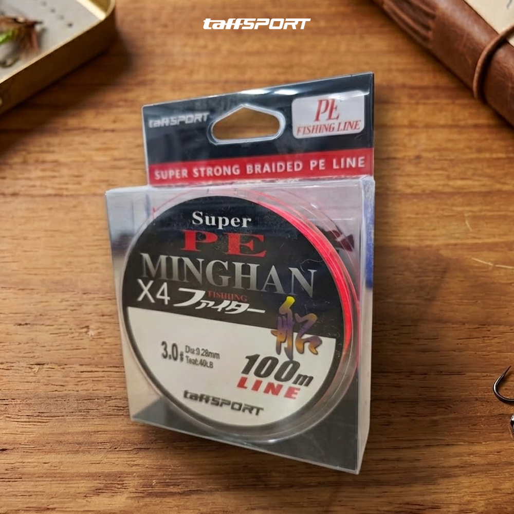 Gambar produk TaffSPORT MINGHAN Senar Benang Tali Pancing Super PE Braided Line 100M 3.0 - X4 - Kemasan