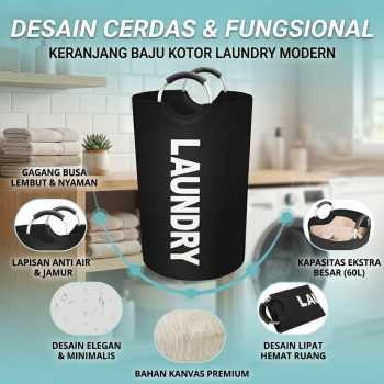 ECOZ Keranjang Baju Kotor Laundry Bag Foldable Oxford Double Layer - EC10