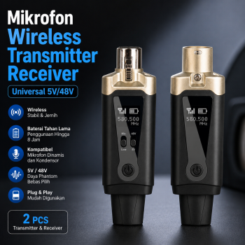 DONIC Mikrofon Wireless Transmitter Receiver Universal 5V/48V - D1