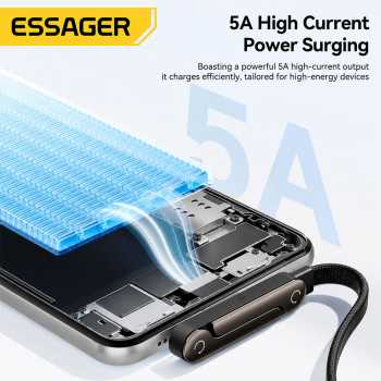 Gambar produk ESSAGER Kabel Data USB Type C to Type C Fast Charging 5A 100W 1M - ES-X78 - 2