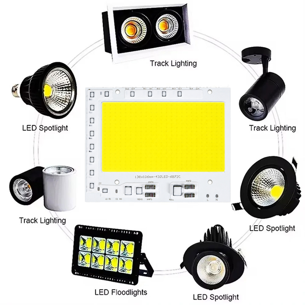 Ovicart LED COB Chip Driver Free 220V 5054 Lamp Board Beads 304 Cool White 6500K 150W - HO15 Gambar produk Ovicart LED COB Chip Driver Free 220V 5054 Lamp Board Beads 304 Cool White 6500K 150W - HO15 - 7