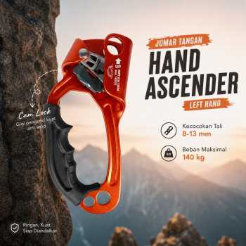 Gambar produk TUPA Jumar Tangan Panjat Tebing Hand Ascender Handle Rock Climbing Left Hand - TP2