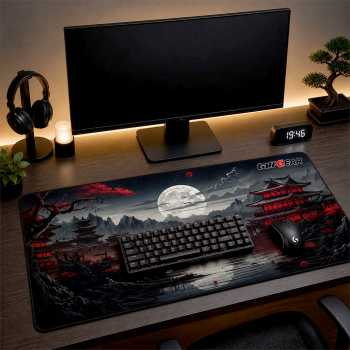 TaffGEAR Mouse Pad Gaming Moon Night Red Pavilion Desk Mat 300x600x3mm - YL-515