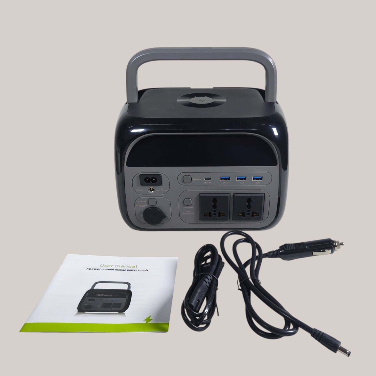 Gambar produk APOWER Portable Power Supply Outdoor Generator 220V 400W 108000mAh - AP400-UNI - 8