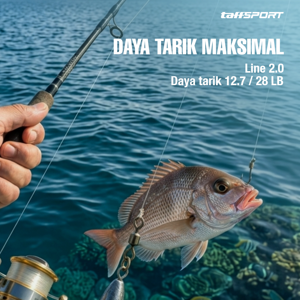 TaffSPORT Senar Tali Benang Pancing Fishing Line PE Braided 300M 2.0 - TF102 Gambar produk TaffSPORT Senar Tali Benang Pancing Fishing Line PE Braided 300M 2.0 - TF102 - 4