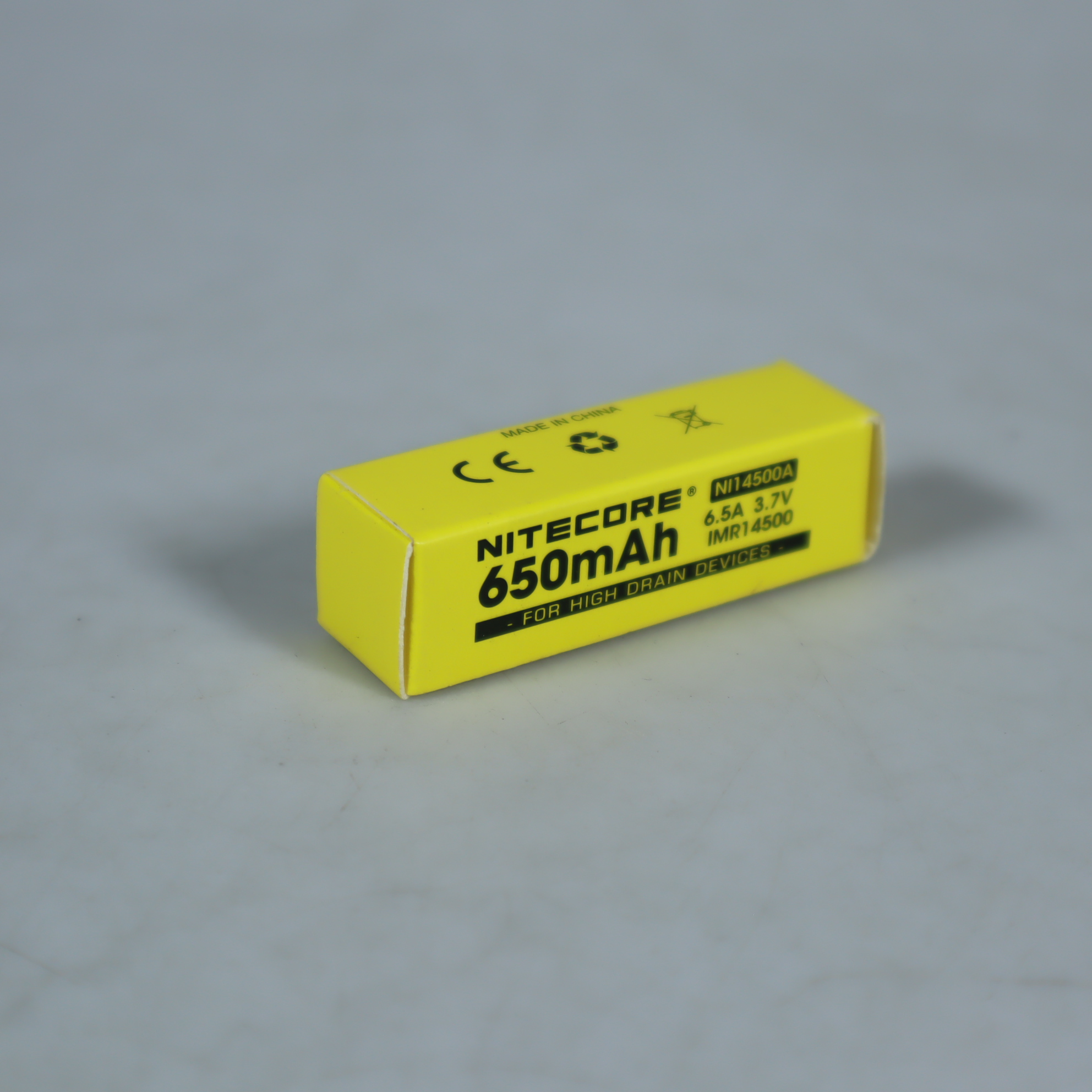 Gambar produk NITECORE Baterai Rechargeable 14500 3.7V 6.5A 650mAh 1 PCS - IMR14500 - Kemasan
